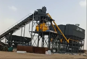 山西HZS240混凝土搅拌站安装现场