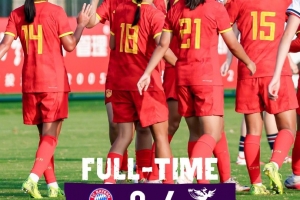 2026上海明日之星冠军杯小组赛第二轮，中国U-17女足6比0战胜拜仁